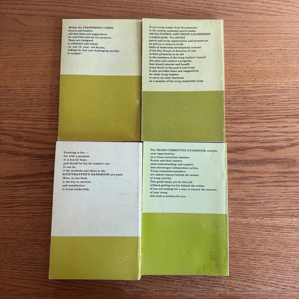 Boy Scouts‎ of America Vintage Leadership Corps Troop Committee Handbook Set